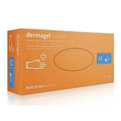 RUKAVICE DERMAGEL latex.100 ks vel. M   MERCATOR nepudrované