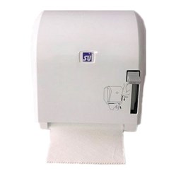 ZÁSOBNÍK SU na papírové ručníky v roli s podavačem, bílý plast     (K8)