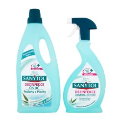 SANYTOL dezinfekce podlahy 1 l + sprej Eukalyptus 500 ml