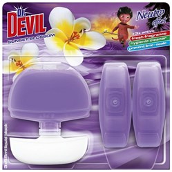 DR. DEVIL tekutý WC blok Sunset Blossom 3 x 55 ml + koš doprodej