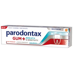 PARODONTAX  Gum + Breath and Sensitivity Whitenig zubní pasta 75 ml  NOVINKA