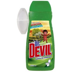 DR. DEVIL WC gel Apple Fresh 400 ml + košík