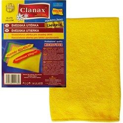 ŠVÉDSKÁ utěrka Clanax UNIVERSAL žlutá 40 x 40 cm  250 g