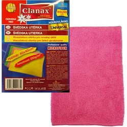 ŠVÉDSKÁ utěrka Clanax UNIVERSAL červená 40 x 40 cm  250 g