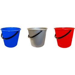 VĚDRO PVC 10 l  i na potraviny s měrkou (červené, modré, stříbrné)