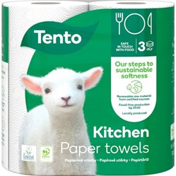 PAPÍROVÉ utěrky Tento Kitchen (Innovation) 3vrstvé 2 role