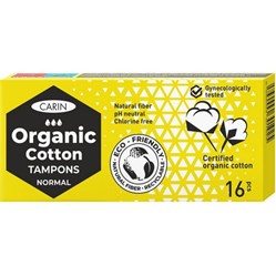 CARINE Cotton Organic tampony Normal 16 ks