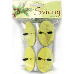 SVÍČKY bodec 5 cm  4 ks  zlatý