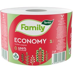 TOALETNÍ PAPÍR TENTO Economy 2vrstvý 100 % celulóza 60 m 1 role Prodej pokud možno po balení  231351