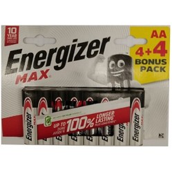 BATERIE Energizer MAX LR06, 4 + 4 ks