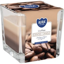 SVÍČKA vonná ve skle třibarevná Coffee