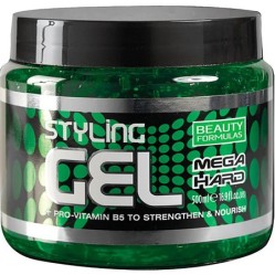 BEAUTY FORMULAS gel na vlasy Mega Hard zelený 500 ml