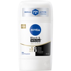 NIVEA deo tuhý AP Black and White Silky Smooth 50 ml