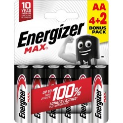 BATERIE Energizer Max 0,6  4+2 ks Pack