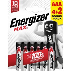 BATERIE Energizer MAX 0,3 Micro 4+2 ks