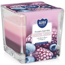 SVÍČKA vonná ve skle třibarevná Frozen Berries