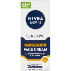 NIVEA Men ochranný krém Sensitive 75 ml  SPF15