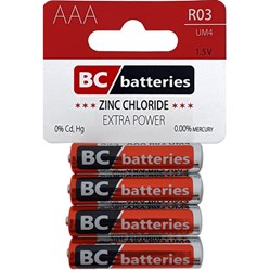 BATERIE BC R03/4P AAA  4ks/bal  mikrotužka