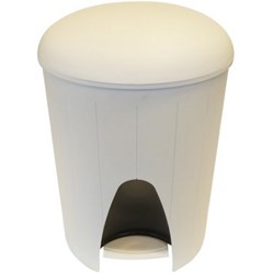 ODPADKOVÝ koš POLDINO pedálový bílý 6 l   0220447