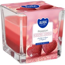 SVÍČKA vonná ve skle tříbarevná Passion-vášeň