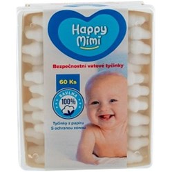 VATOVÉ tyčinky Happy Mimi 60 ks/ krabička