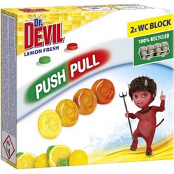 Dr. DEVIL WC Push Pull gel Lemon Fresh 2 x 20 g 