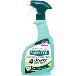 SANYTOL 4účinky univerzální dezinfekční čistič sprej vůně limetky 500 ml
