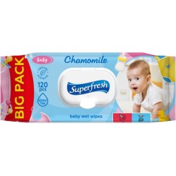 BABY Wipes vlhčené ubrousky Superfresh 120 ks clipem