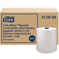 TORK MATIC Universal papírové ručníky v roli, 1vrstvé, bílé, 280 m  120059  1 role Prodej pouze po balení