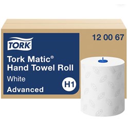 TORK MATIC Advanced papírové ručníky v roli, 2vrstvé, bílé, 150 m     290067  1 role Prodej pouze po balení