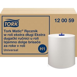 TORK MATIC Universal papírové ručníky v roli, 1vrstvé, bílé, 280 m  120059  1 role Prodej pouze po balení