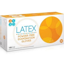 RUKAVICE latexové bez pudru ASAP 100 ks  vel. M