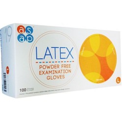 RUKAVICE latexové bez pudru ASAP 100 ks  vel. L