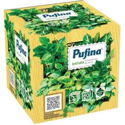 KAPESNÍČKY kosmetické Pufina Natura 3vrstvé 100 % celulóza 60 ks  (3303060)