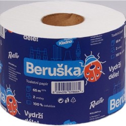 Toaletní papír ROLLPAP Beruška 2vrstvý 100 % celulóza 65 m   (2109.02.03)