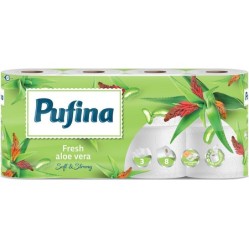Toaletní papír PUFINA Aloe Vera 3vrstvý 100 % celulóza 8 ks. (1312008)