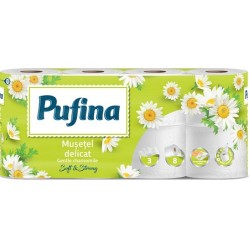 Toaletní papír PUFINA Gentle Chamomile 3vrstvý 100 % celulóza 8 ks. (1307008)