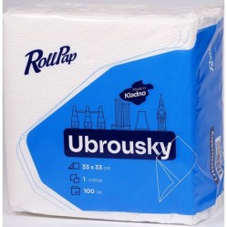UBROUSKY ROLLPAP bílé 33 x 33 cm 1vrstvé 100 ks    (2811.02.03)