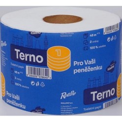 Toaletní papír ROLLPAP Terno 2vrstvý 100 % celulóza 48 m.   (2139.02.04)