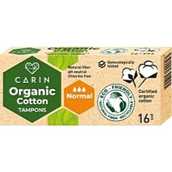 CARINE Cotton Organic tampony Normal 16 ks