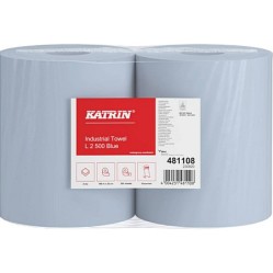 KATRIN Classic L2 průmyslová role, 2vrstvá, modrá, 500 útržků 180 m 1 role Prodej pouze po balení (481108)