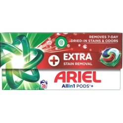 ARIEL gel. kapsle  Plus Extra Stain  26 ks /bal krabička