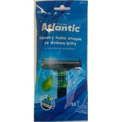 ATLANTIC pánský jednor.dvoubřit.s lubrikační páskou 5 ks