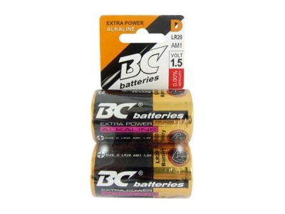 BATERIE LR20/2P alkalická 2 ks