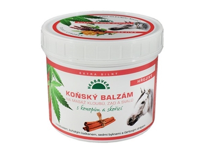 KOŇSKÝ balzám hřejivý se skořicí a konopím 500 ml