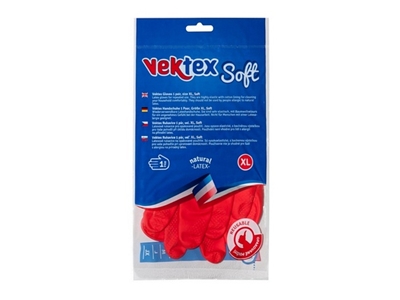 RUKAVICE gumové Soft červené vel. XL