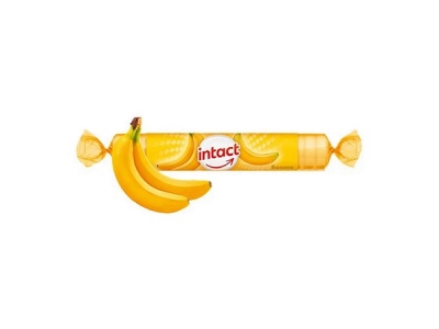 BONBONY Intact rolička hroznovým cukrem s vitaminem C Banán 40 g