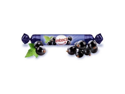 BONBONY Intact rolička hroznovým cukrem s vitaminem C Černý rybíz 40 g