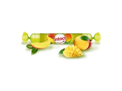 BONBONY Intact rolička s hroznovým cukrem s vitaminem C Mango 40 g