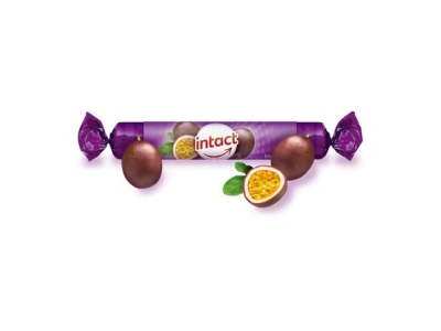 BONBONY Intact rolička s hroznovým cukrem s vitaminem C Marakuja 40 g